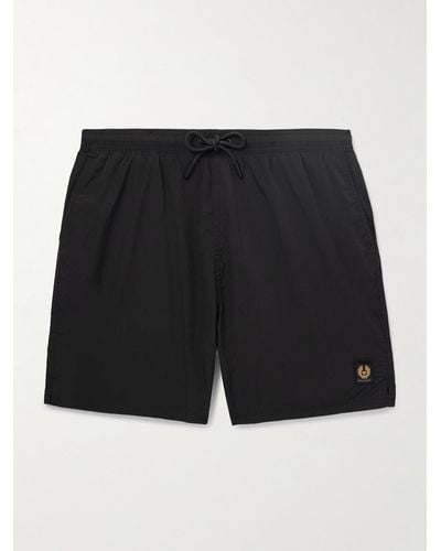 Belstaff Clipper Straight-leg Mid-length Swim Shorts - Black