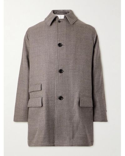 Beams Plus Puppytooth Wool Coat - Grey