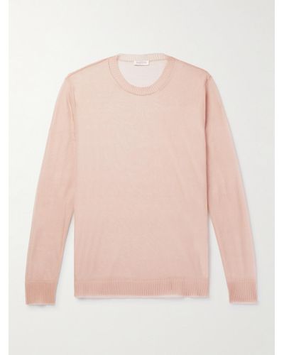 Valentino Garavani Slim-fit Silk Sweater - Pink