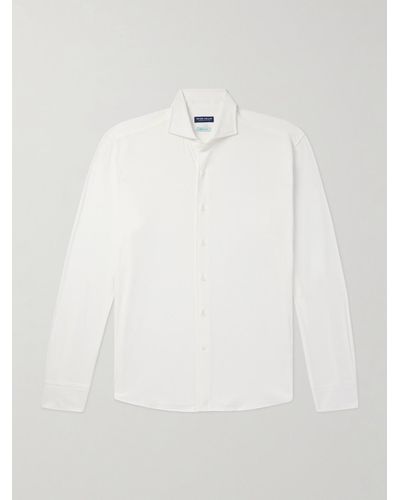 Peter Millar Magnus Excursionist Flex Stretch Cotton-blend Shirt - White