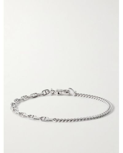 Tom Wood Rue Rhodium-plated Chain Bracelet - Natural