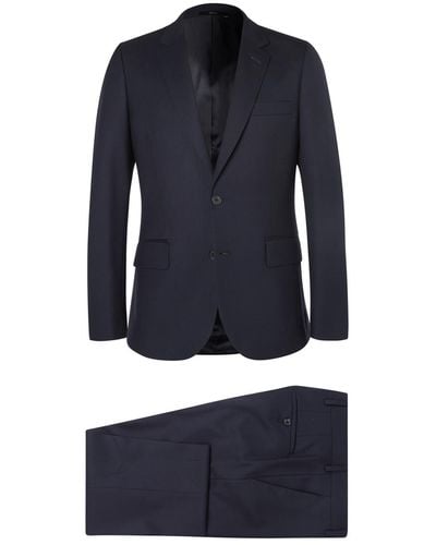 Paul Smith Navy A Suit To Travel In Soho Slim-fit Wool Suit - Blue