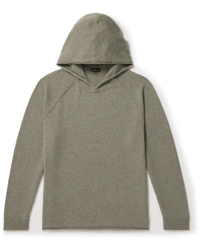 James Perse Recycled-cashmere Hoodie - Gray