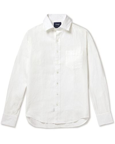 Drake's Linen Shirt - White