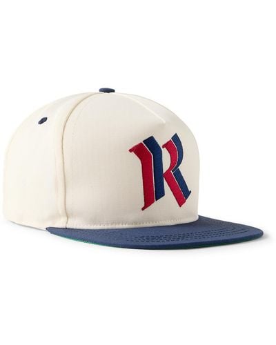 Rhude Logo-embroidered Appliquéd Twill Baseball Cap - White