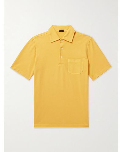 Rubinacci Cotton-piqué Polo Shirt - Yellow