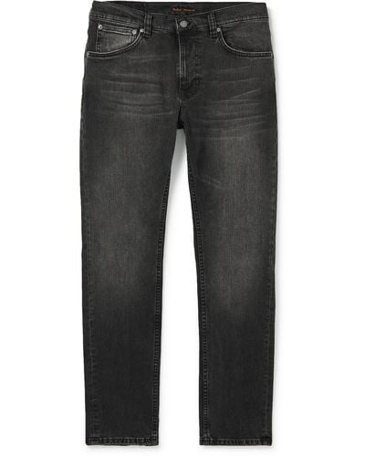 Nudie Jeans Slim-fit Stretch-cotton Jeans - Gray
