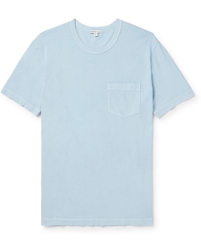 James Perse Combed Cotton-jersey T-shirt - Blue
