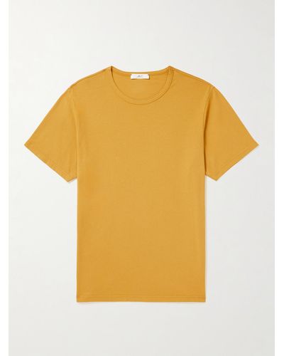 MR P. Garment-dyed Cotton-jersey T-shirt - Yellow