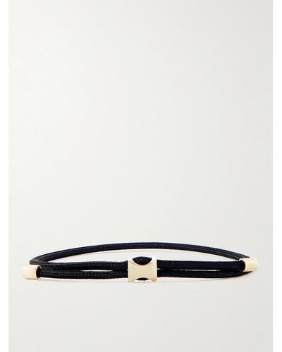 Miansai Orson Pull Cord and Gold Bracelet - Weiß