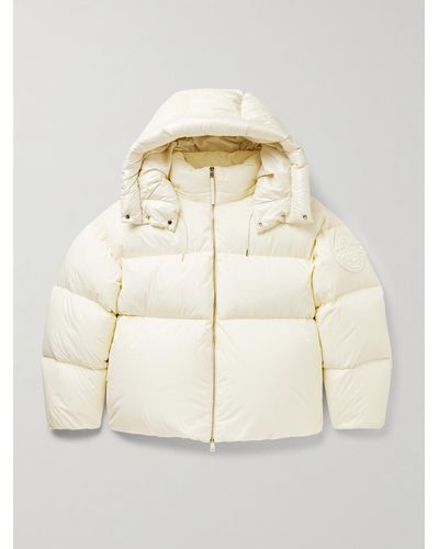 Moncler Genius Roc Nation By Jay-z Antila Logo-appliquéd Quilted Shell Hooded Down Jacket - Natural