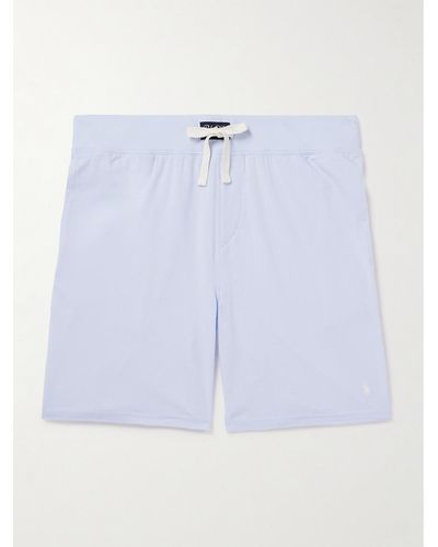 Polo Ralph Lauren Straight-leg Stretch Modal And Cotton-blend Jersey Pyjama Shorts - Blue