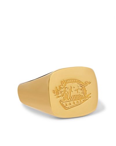 Kingsman Deakin & Francis Gold-plated Signet Ring - Metallic