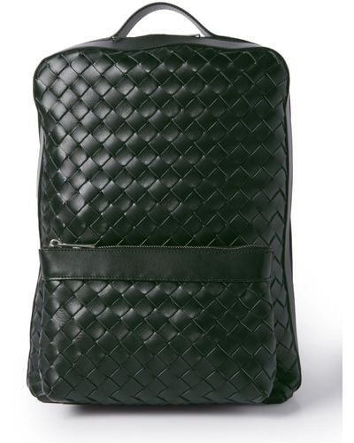 Bottega Veneta Small Intrecciato Leather Backpack - Green