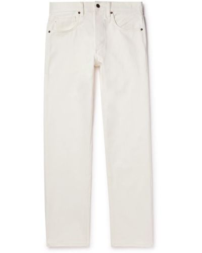 Saman Amel Slim-fit Straight-leg Jeans - White