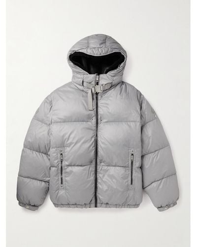 Moncler Genius 6 Moncler 1017 Alyx 9sm Quilted Shell Hooded Down Jacket With Detachable Liner - Grey
