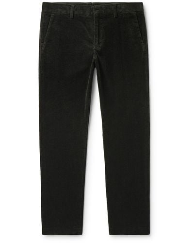 NN07 Theo 1322 Straight-leg Organic Cotton-blend Corduroy Pants - Black