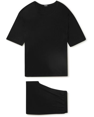 Zegna Lyocell Pajama Set - Black