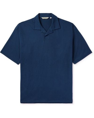 Nanamica Cotton-blend Jersey Polo Shirt - Blue