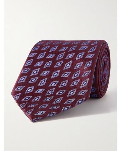 Charvet 8.5cm Silk-jacquard Tie - Purple