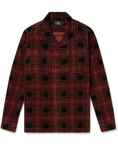 RRL Monterey Checked Cotton-corduroy Overshirt - Red