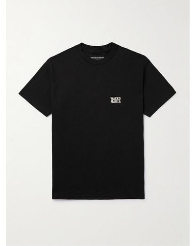 Wacko Maria Tim Lehi T-Shirt aus Baumwoll-Jersey mit Print und Logostickerei - Schwarz