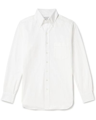 Kingsman Button-down Cotton Oxford Shirt - White