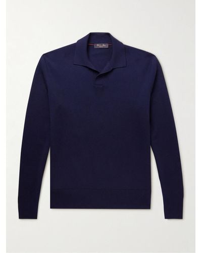 Loro Piana Virgin Wool Polo Shirt - Blue