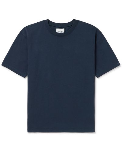 Drake's Cotton-jersey T-shirt - Blue