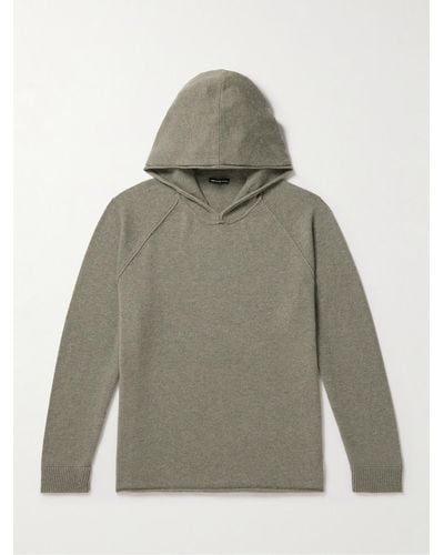 James Perse Recycled-cashmere Hoodie - Grey