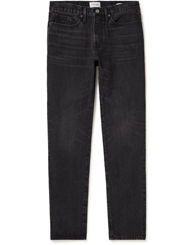 FRAME L'homme Slim-fit Straight-leg Stretch Organic Jeans - Black