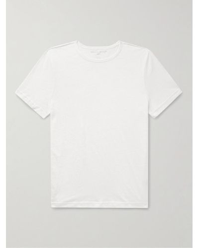 Derek Rose Jordan T-Shirt aus Leinen-Jersey - Weiß
