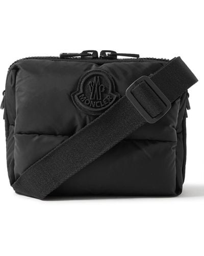 Moncler Legere Logo-appliquéd Quilted Shell Messenger Bag - Black