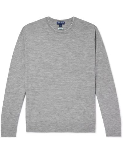 Peter Millar Excursionist Flex Merino Wool-blend Sweater - Gray