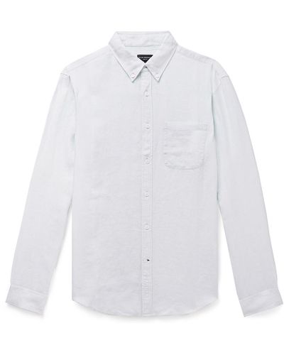 Club Monaco Button-down Collar Linen Shirt - White