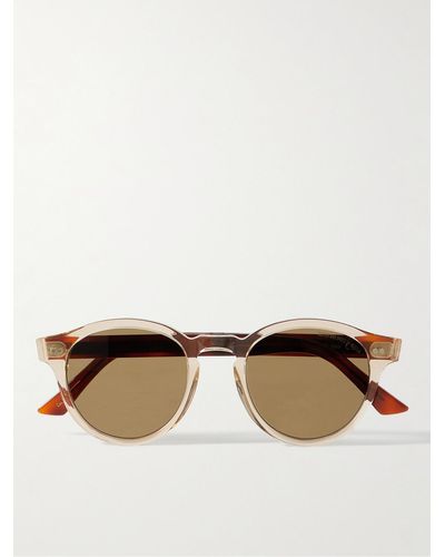 Cutler and Gross 1378 Round-frame Acetate Sunglasses - Natural
