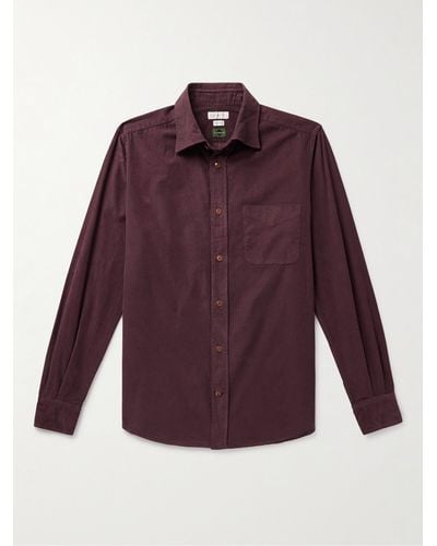 Incotex Glanshirt Cotton-corduroy Shirt - Purple