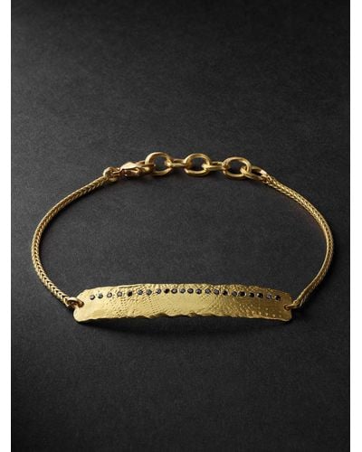 Elhanati Mezuzah Armband aus Gold mit Diamanten - Schwarz