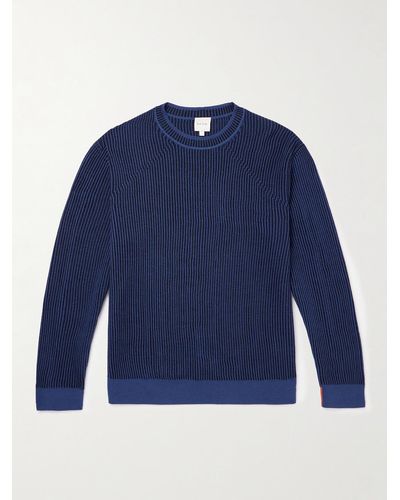 Paul Smith Striped Merino Wool Sweater - Blue
