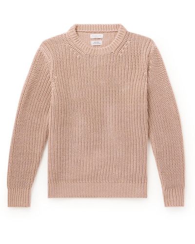 Richard James Ribbed Linen Sweater - Pink