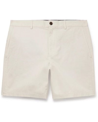 Club Monaco Baxter Slim-fit Cotton-blend Twill Shorts - White