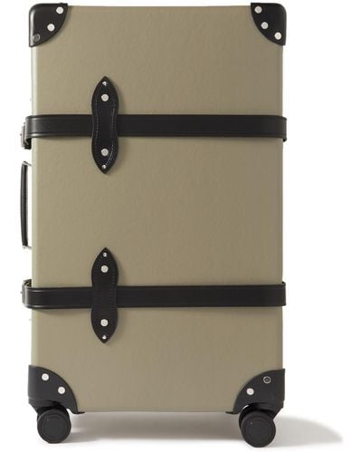 Globe-Trotter Centenary Check-in Leather-trimmed Trolley Case - Green