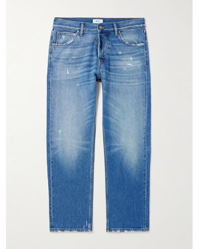 NN07 Jeans a gamba dritta effetto invecchiato Sonny 1871 - Blu