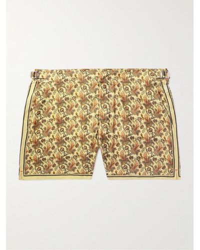 Orlebar Brown Setter Straight-leg Mid-lengthpaisley-print Recycled Swim Shorts - Natural