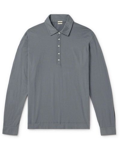 Massimo Alba Ischia Cotton-jersey Polo Shirt - Gray