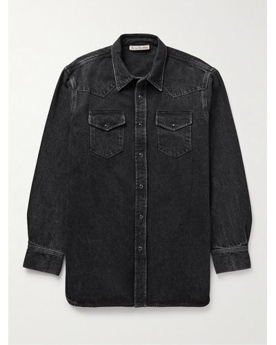 Acne Studios Karty Denim Overshirt - Black