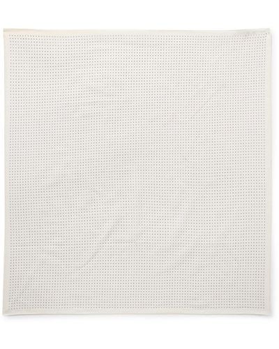 Anderson & Sheppard Polka-dot Cotton-voile Neckerchief - White