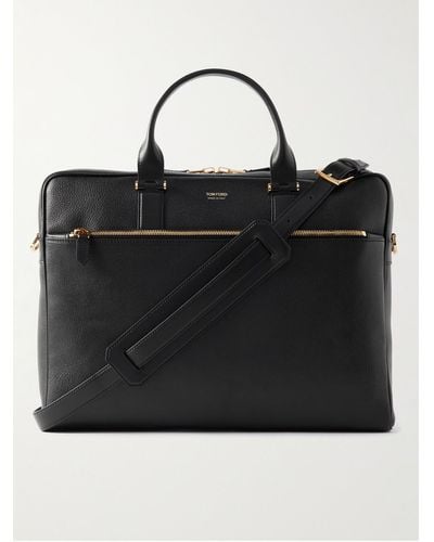 Tom Ford Full-grain Leather Briefcase - Black
