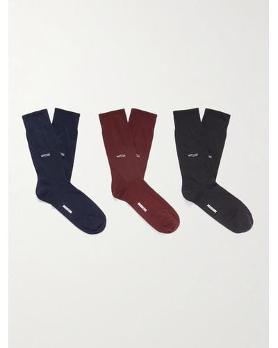 Missoni Three-pack Cotton-blend Socks - Blue