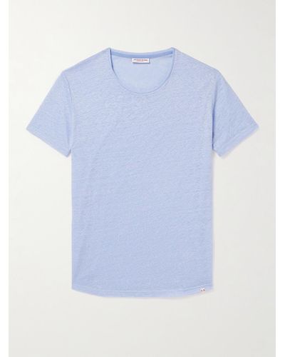 Orlebar Brown Ob-t Linen-jersey T-shirt - Blue